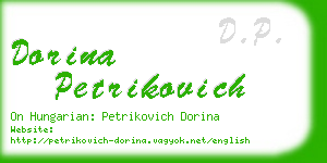 dorina petrikovich business card